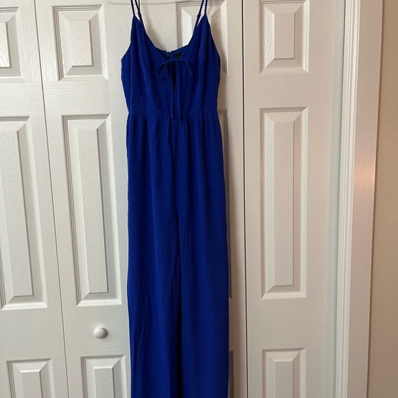 Lulu's Blue Wide Leg Jumpsuit for Elegant Occasions - Picture 5 of 6